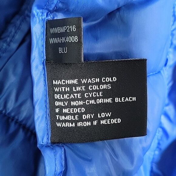 BLACK RIVET Casual Blue Puff Jacket size M Warm Fall Winter - Picture 13 of 13